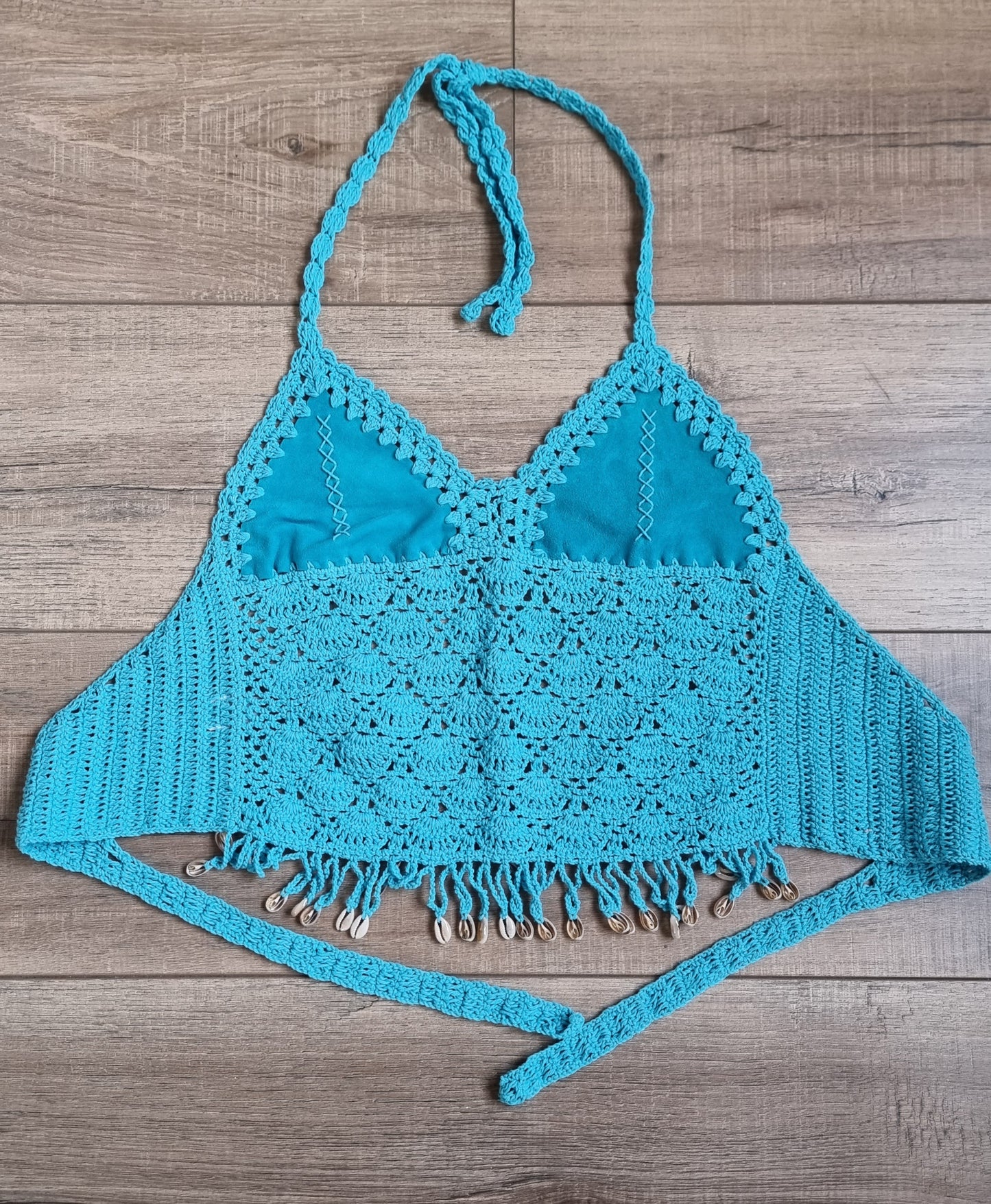 Crochet and Suede Crops