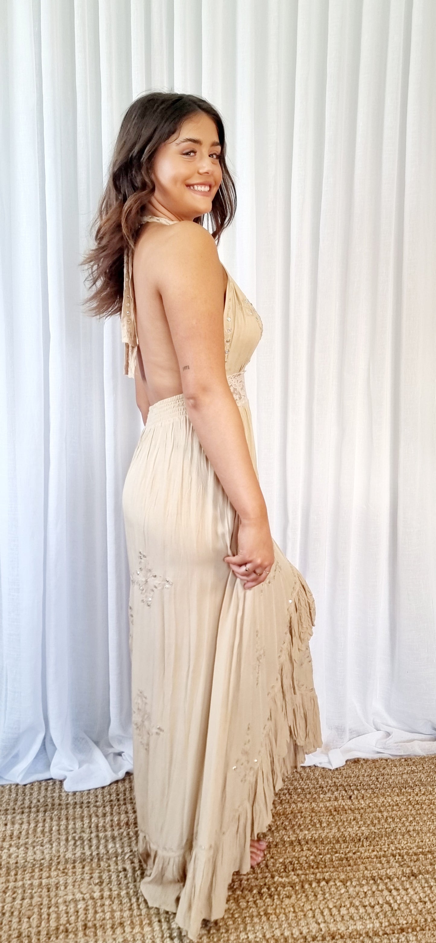 Dress - Flamingo Skyla Halter Neck