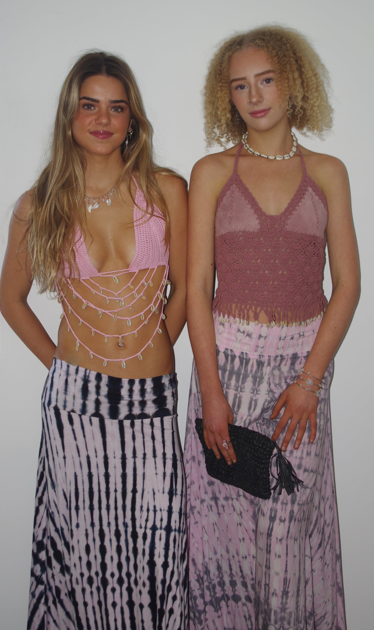 Crochet and Suede Crops