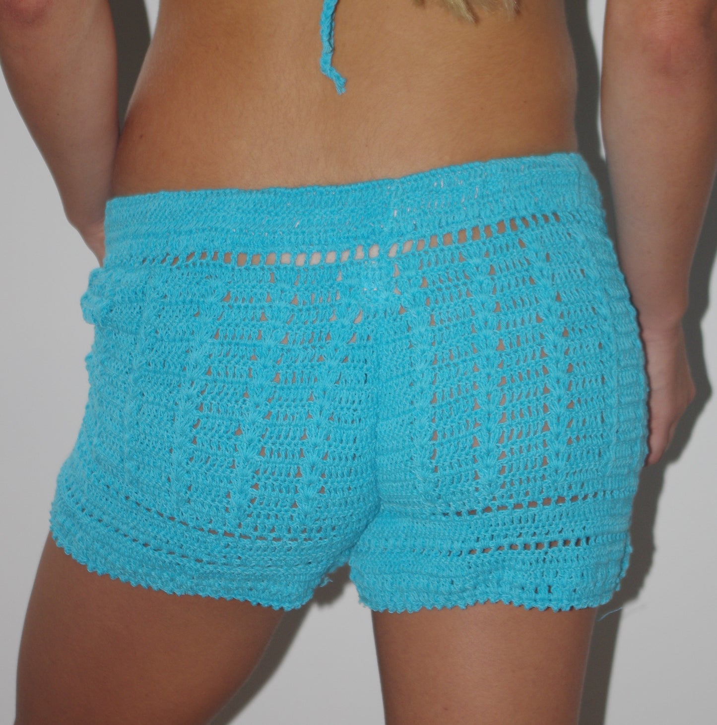 Crochet Shorts w/coco buttons