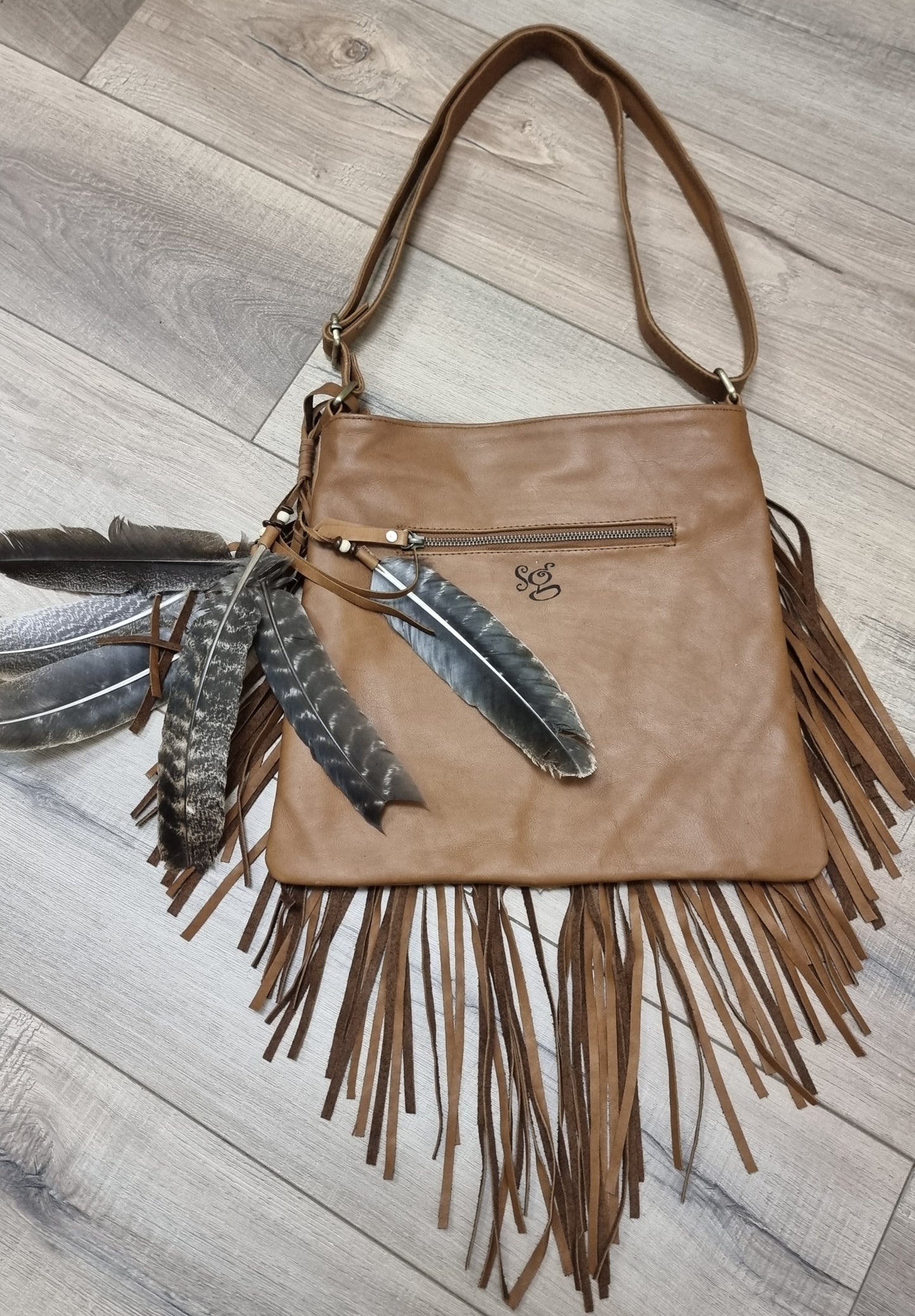 Leather Bag - Brown with Star