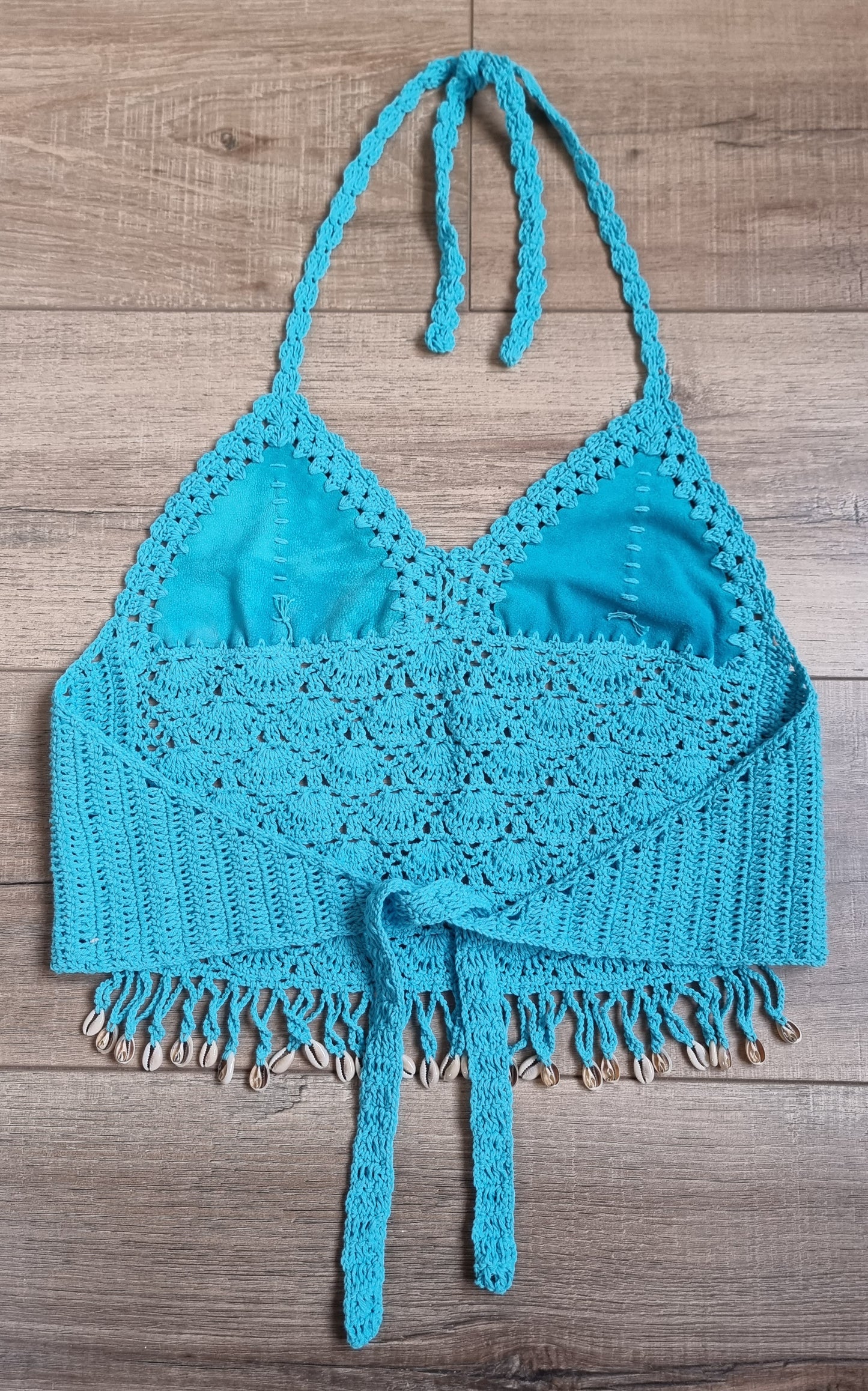 Crochet and Suede Crops