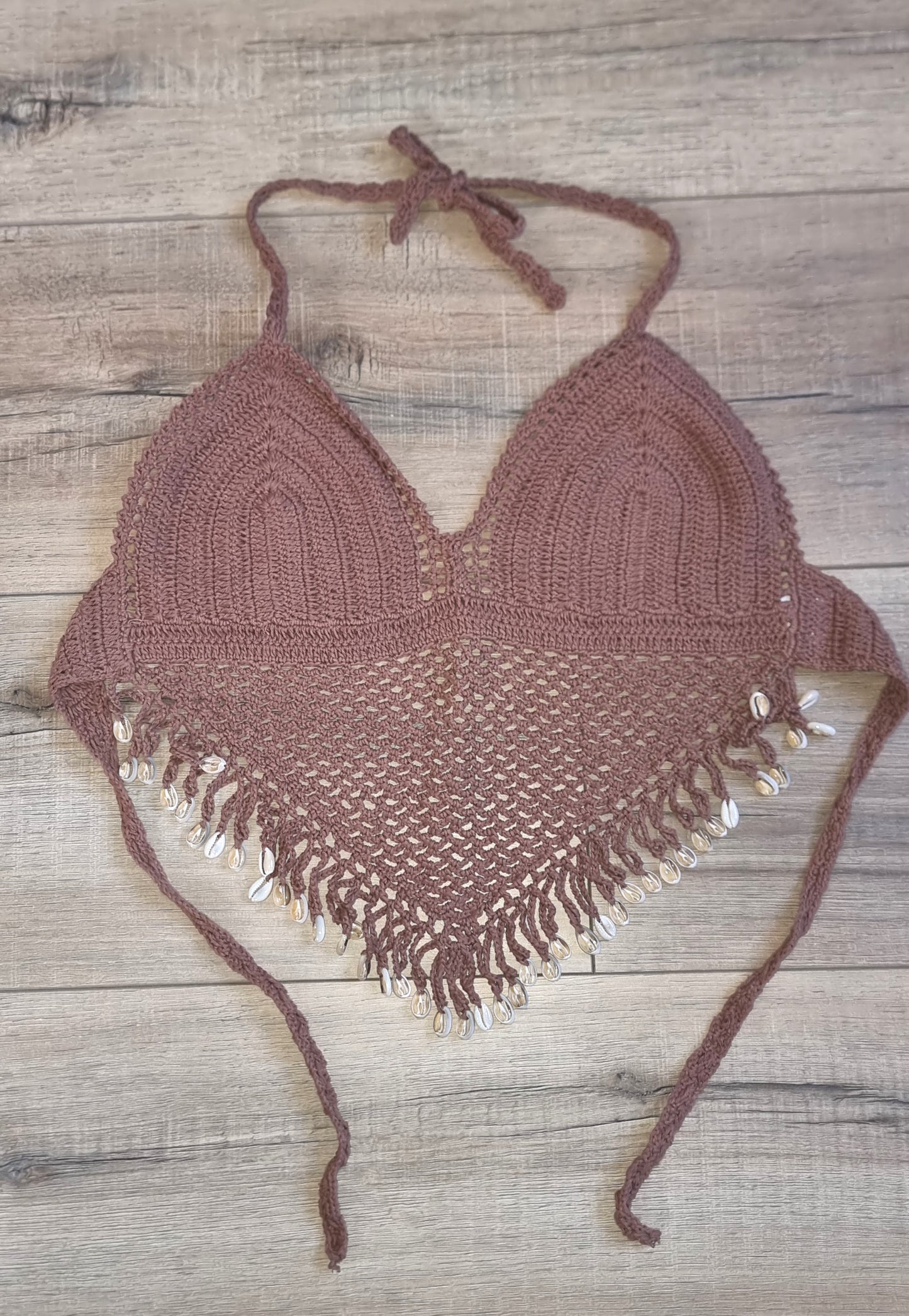 Crochet Tops V front w/shell