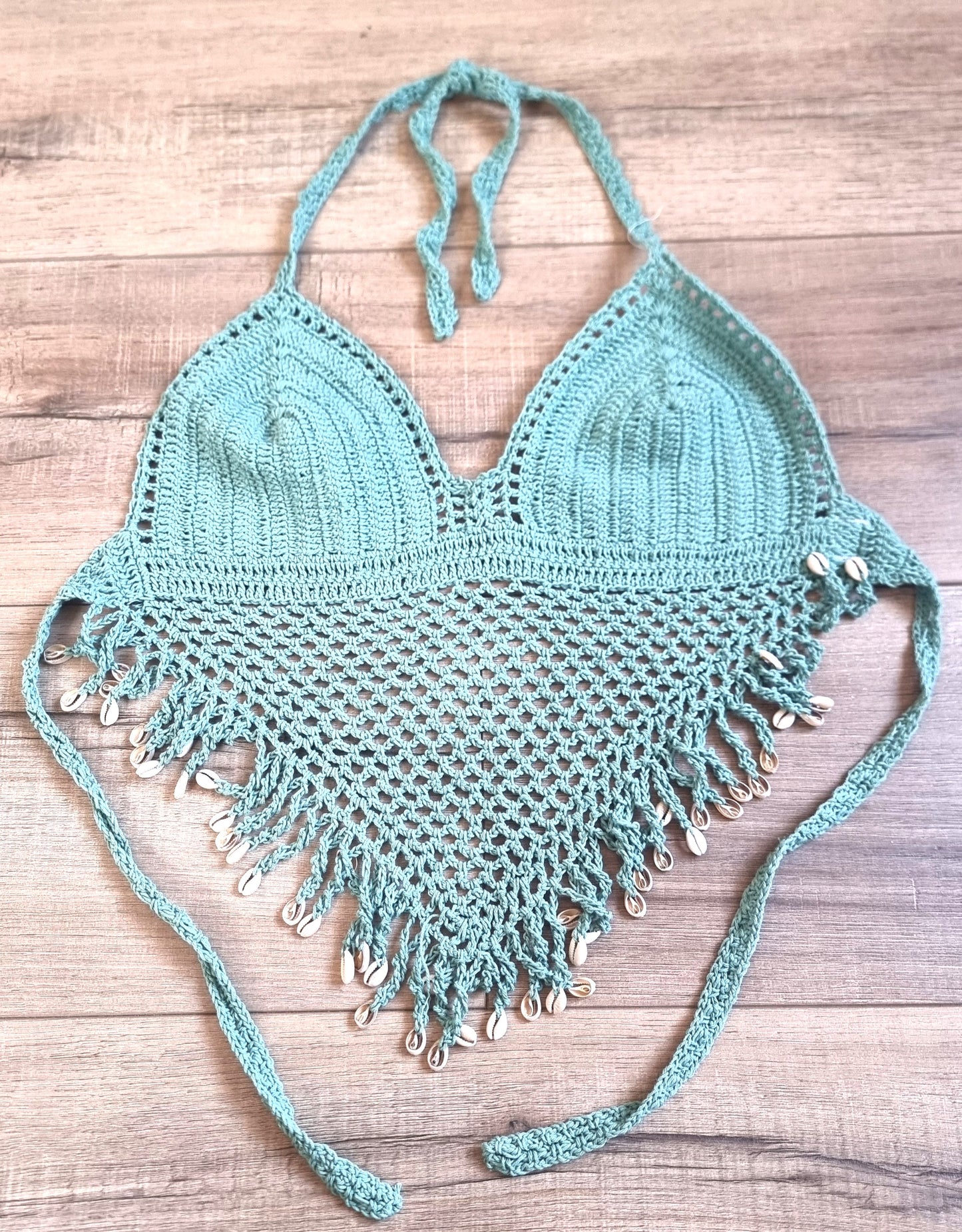 Crochet Tops V front w/shell