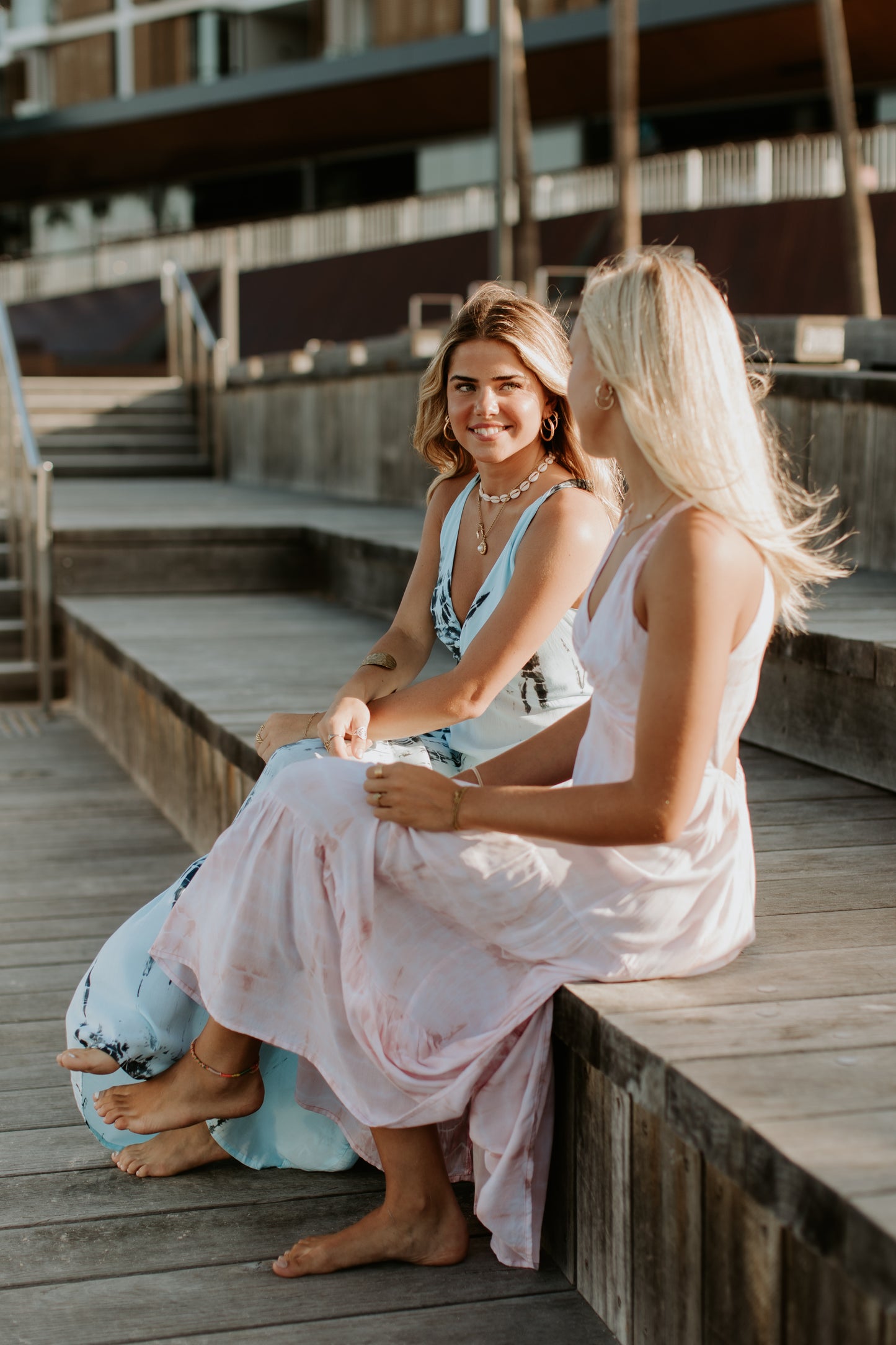 Dress - Open Back long Stylish Tie-dye