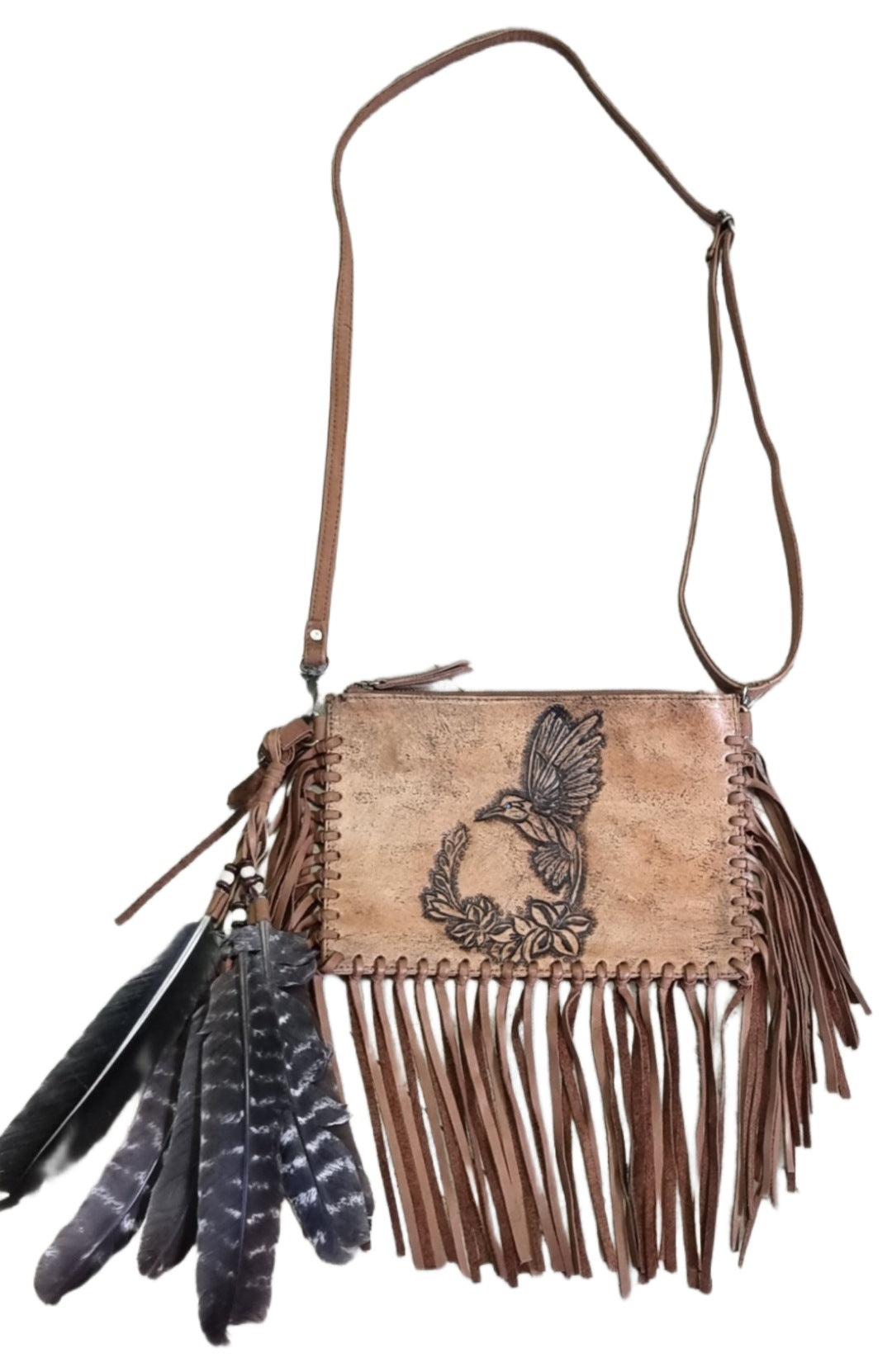 Leather Bag - Hummingbird - Black and Brown