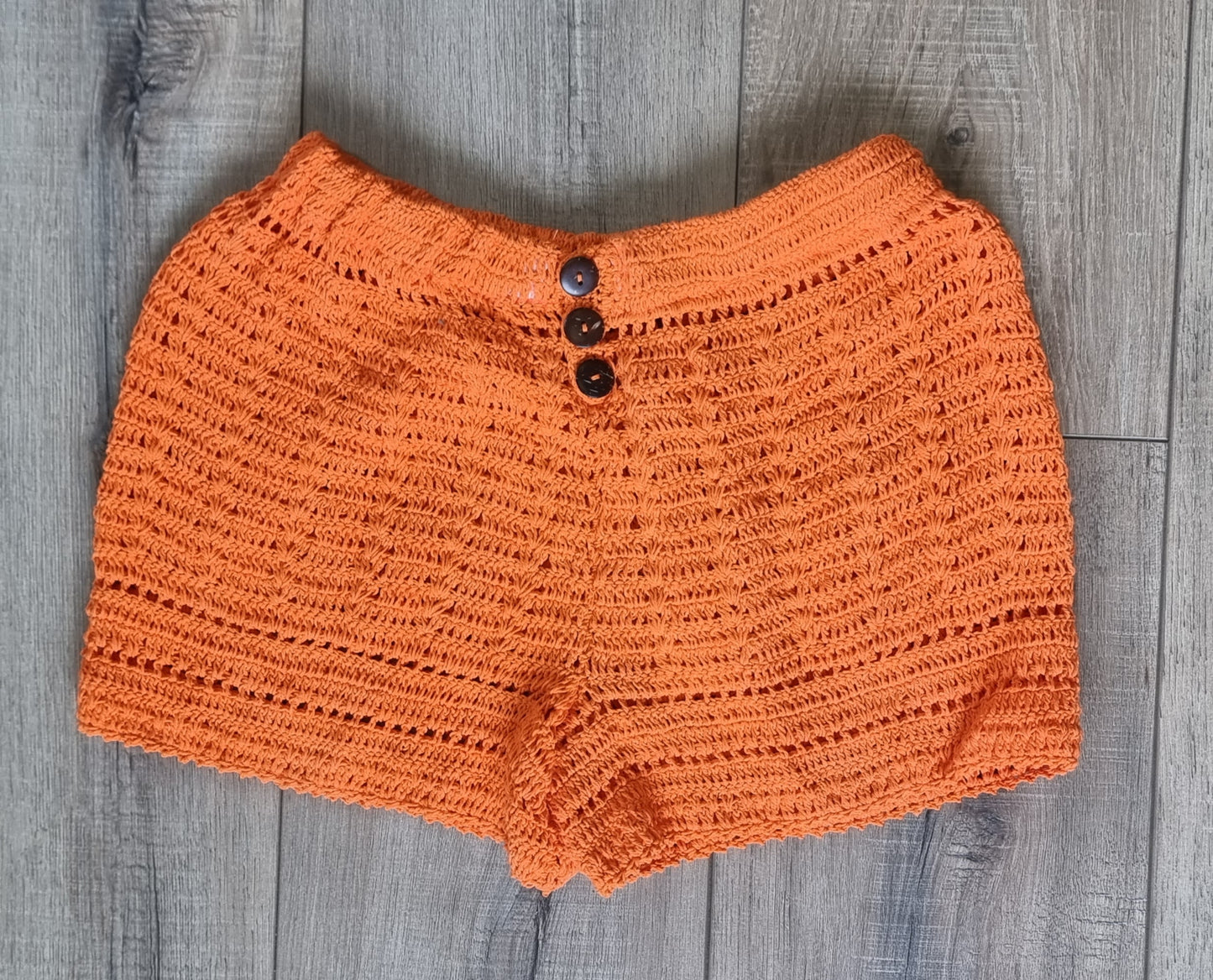 Crochet Shorts w/coco buttons