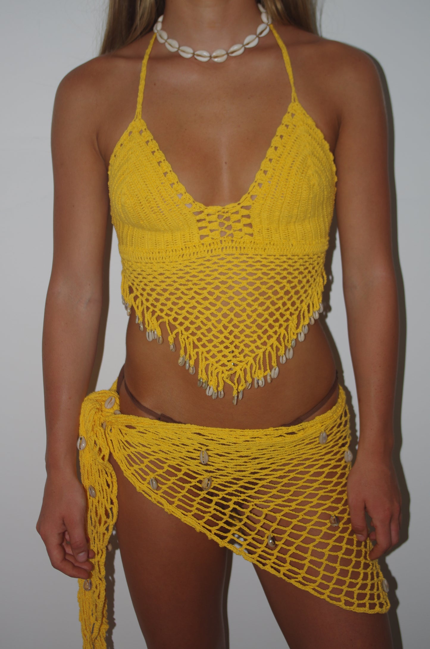 Crochet Tops V front w/shell