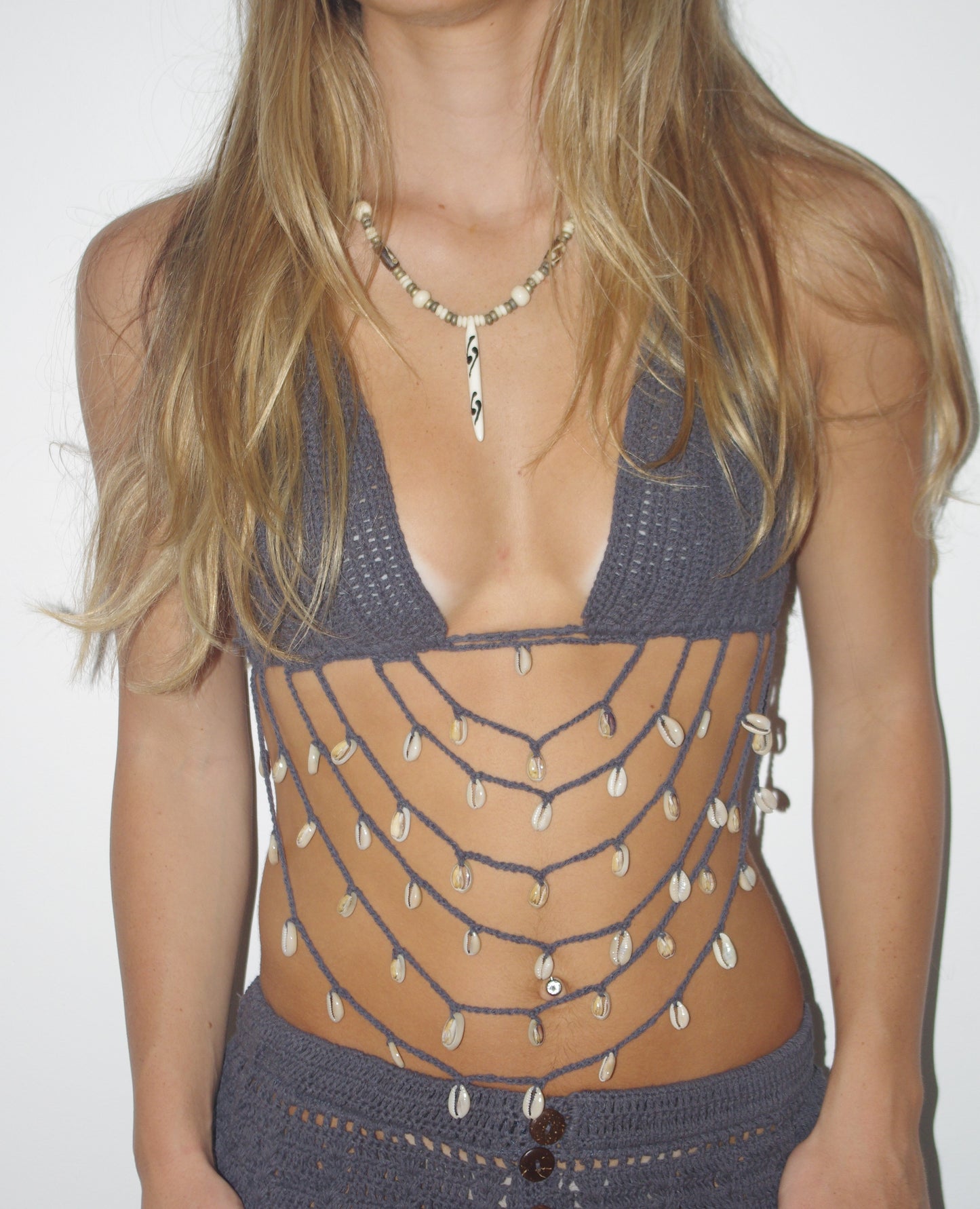 Crochet Crops w/shell strands